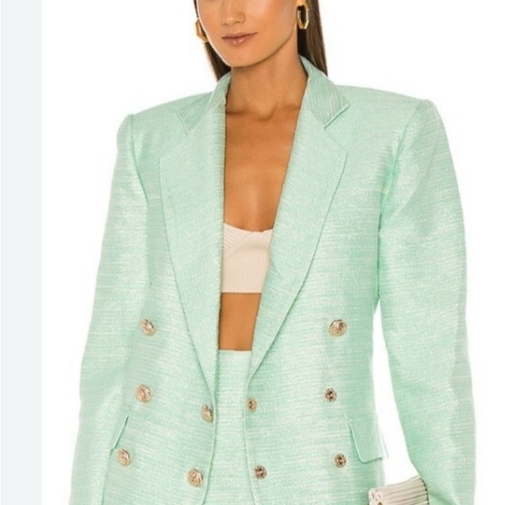 Bronx and Banco twiggy mint double breasted blazer nwt